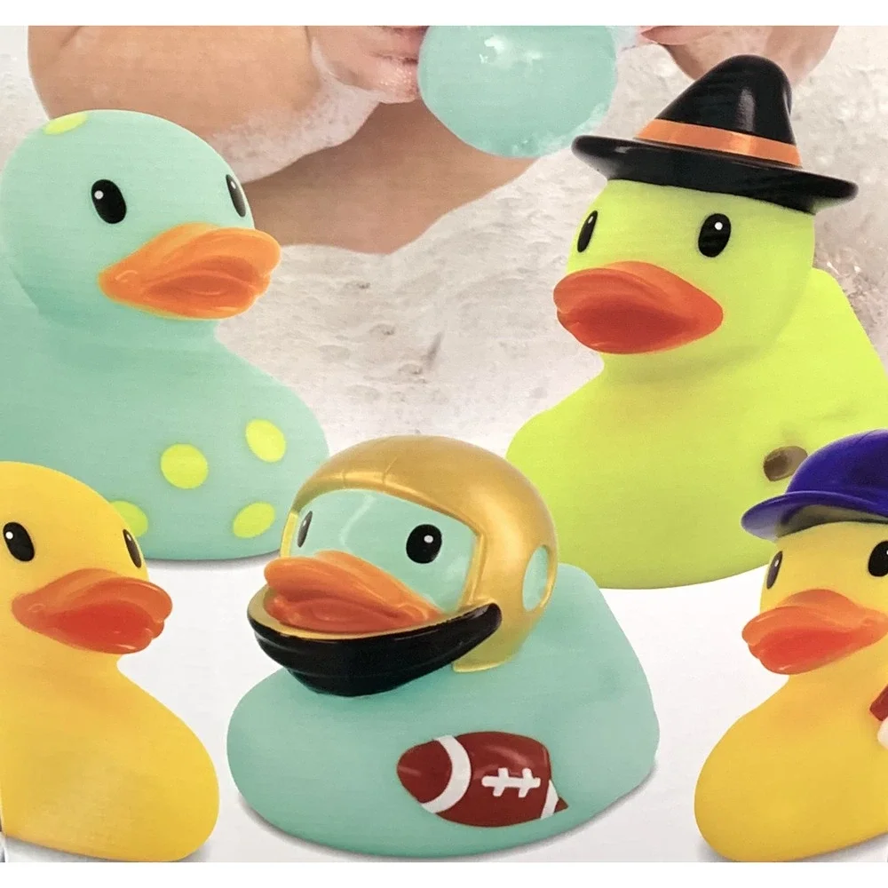 Pack 5 Infantino Fun Time Duck Bath Toys Age 0m+ Great for to Gift New with Tags
